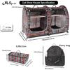 imageMispace Portable Twin Compartment Show House Cat Cage CondoComfy Puppy Home Dog Travel Crate with Carry Bag2 HammocksMats ampamp Collapsible Litter BoxBlack  Orange