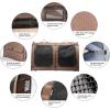 imageMispace Portable Twin Compartment Show House Cat Cage CondoComfy Puppy Home Dog Travel Crate with Carry Bag2 HammocksMats ampamp Collapsible Litter BoxBrown