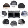 imageMispace Portable Twin Compartment Show House Cat Cage CondoComfy Puppy Home Dog Travel Crate with Carry Bag2 HammocksMats ampamp Collapsible Litter BoxBlack