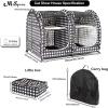 imageMispace Portable Twin Compartment Show House Cat Cage CondoComfy Puppy Home Dog Travel Crate with Carry Bag2 HammocksMats ampamp Collapsible Litter BoxBlack  White