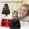 imageMispace Portable Twin Compartment Show House Cat Cage CondoComfy Puppy Home Dog Travel Crate with Carry Bag2 HammocksMats ampamp Collapsible Litter BoxRed