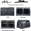 imageMispace Portable Twin Compartment Show House Cat Cage CondoComfy Puppy Home Dog Travel Crate with Carry Bag2 HammocksMats ampamp Collapsible Litter BoxBlack