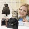 imageMispace Portable Twin Compartment Show House Cat Cage CondoComfy Puppy Home Dog Travel Crate with Carry Bag2 HammocksMats ampamp Collapsible Litter BoxBrown