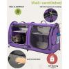 imageMispace Portable Twin Compartment Show House Cat Cage CondoComfy Puppy Home Dog Travel Crate with Carry Bag2 HammocksMats ampamp Collapsible Litter BoxLavender