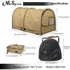 imageMispace Portable Twin Compartment Show House Cat Cage CondoComfy Puppy Home Dog Travel Crate with Carry Bag2 HammocksMats ampamp Collapsible Litter BoxLight Brown