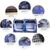 imageMispace Portable Twin Compartment Show House Cat Cage CondoComfy Puppy Home Dog Travel Crate with Carry Bag2 HammocksMats ampamp Collapsible Litter BoxThe starry sky