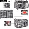 imageMispace Portable Twin Compartment Show House Cat Cage CondoComfy Puppy Home Dog Travel Crate with Carry Bag2 HammocksMats ampamp Collapsible Litter BoxBlack  White
