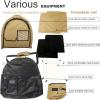 imageMispace Portable Twin Compartment Show House Cat Cage CondoComfy Puppy Home Dog Travel Crate with Carry Bag2 HammocksMats ampamp Collapsible Litter BoxLight Brown