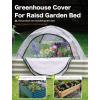 imagePop up Greenhouse Tent Cover Plant HouseGardening Flower Sunshine Room with Mesh WindowsBackyard PE Cover for Cold Frost Protector with Stakes and Rope Guys Mini Size 45x22