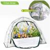 imagePop up Greenhouse Tent Cover Plant HouseGardening Flower Sunshine Room with Mesh WindowsBackyard PE Cover for Cold Frost Protector with Stakes and Rope Guys Mini Size 45x22