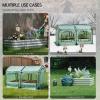 imagePop up Greenhouse Tent Cover Tunnel Plant HouseLarge Gardening Flower Sunshine Room with Mesh WindowsBackyard PE Cover for Cold Frost Protector with Stakes and Rope Guys Large SizeSmall Size Cover  4X2 FT Raised Bed