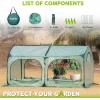 imagePop up Greenhouse Tent Cover Tunnel Plant HouseLarge Gardening Flower Sunshine Room with Mesh WindowsBackyard PE Cover for Cold Frost Protector with Stakes and Rope Guys Large SizeLarge Size