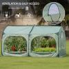 imagePop up Greenhouse Tent Cover Tunnel Plant HouseLarge Gardening Flower Sunshine Room with Mesh WindowsBackyard PE Cover for Cold Frost Protector with Stakes and Rope Guys Large SizeLarge Size Cover  8X4 FT Raised Bed