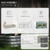 imagePop up Greenhouse Tent Cover Tunnel Plant HouseLarge Gardening Flower Sunshine Room with Mesh WindowsBackyard PE Cover for Cold Frost Protector with Stakes and Rope Guys Large SizeSmall Size Cover  4X2 FT Raised Bed