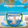 imagePoray Portable Baby Beach Tent with UPF 50 Sun ShelterMosquito Net and Sunshade Ideal Pop Up Kids Travel Tent with Carry Bag ampamp 2 StakesOutdoor Indoor Play and Sun ProtectionLarge Deluxe Blue  Mat