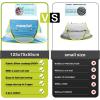 imagePoray Portable Baby Beach Tent with UPF 50 Sun ShelterMosquito Net and Sunshade Ideal Pop Up Kids Travel Tent with Carry Bag ampamp 2 StakesOutdoor Indoor Play and Sun ProtectionLarge Deluxe Blue  Mat