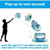 imagePoray Portable Baby Beach Tent with UPF 50 Sun ShelterMosquito Net and Sunshade Ideal Pop Up Kids Travel Tent with Carry Bag ampamp 2 StakesOutdoor Indoor Play and Sun ProtectionLarge Deluxe Blue  Mat