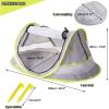 imagePoray Portable Baby Beach Tent with UPF 50 Sun ShelterMosquito Net and Sunshade Ideal Pop Up Kids Travel Tent with Carry Bag ampamp 2 StakesOutdoor Indoor Play and Sun ProtectionYellow