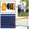 imagePoray Portable Soccer Goal Pop Up Soccer Net for Kids and Adults with 210D Oxford Fabric ampamp Extra StakesBirthday Gift ampamp Fun for Backyard and Soccer TrainingOrange