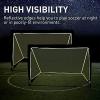 imagePoray Portable Soccer Goal Pop Up Soccer Net for Kids and Adults with 210D Oxford Fabric ampamp Extra StakesBirthday Gift ampamp Fun for Backyard and Soccer TrainingBLUE  Reflective Strips