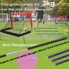 imagePoray Portable Soccer Goal Pop Up Soccer Net for Kids and Adults with 210D Oxford Fabric ampamp Extra StakesBirthday Gift ampamp Fun for Backyard and Soccer TrainingRed  LED Light