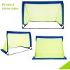 imagePoray Portable Soccer Goal Pop Up Soccer Net for Kids and Adults with 210D Oxford Fabric ampamp Extra StakesBirthday Gift ampamp Fun for Backyard and Soccer TrainingBLUE  Reflective Strips