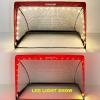 imagePoray Portable Soccer Goal Pop Up Soccer Net for Kids and Adults with 210D Oxford Fabric ampamp Extra StakesBirthday Gift ampamp Fun for Backyard and Soccer TrainingRed  LED Light