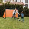 imagePoray Portable Soccer Goal Pop Up Soccer Net for Kids and Adults with 210D Oxford Fabric ampamp Extra StakesBirthday Gift ampamp Fun for Backyard and Soccer TrainingOrange  Reflective Strips