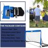 imagePoray Portable Soccer Goal Pop Up Soccer Net for Kids and Adults with 210D Oxford Fabric ampamp Extra StakesBirthday Gift ampamp Fun for Backyard and Soccer TrainingBlue
