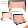 imagePoray Portable Soccer Goal Pop Up Soccer Net for Kids and Adults with 210D Oxford Fabric ampamp Extra StakesBirthday Gift ampamp Fun for Backyard and Soccer TrainingOrange  Reflective Strips
