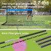 imagePoray Portable Soccer Goal Pop Up Soccer Net for Kids and Adults with 210D Oxford Fabric ampamp Extra StakesBirthday Gift ampamp Fun for Backyard and Soccer TrainingBlue