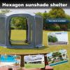 imagePoray Screen House Tent Pop Up Sun Shelter with Durable Mesh Zipper DoorsPortable Camping Tent 10 X 10 FT Screen Canopy Outdoor for Family Friends Party in BackyardPark