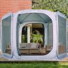 imagePoray Screen House Tent Pop Up Sun Shelter with Durable Mesh Zipper DoorsPortable Camping Tent 10 X 10 FT Screen Canopy Outdoor for Family Friends Party in BackyardPark