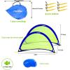 imagePoray Soccer Goal for Kid Easyup Set of Two Portable Soccer Net 210D Oxford with 8 Field Marker Cones Extra Stakes Fun for Backyard and Soccer TrainingBlue