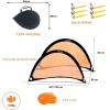 imagePoray Soccer Goal for Kid Easyup Set of Two Portable Soccer Net 210D Oxford with 8 Field Marker Cones Extra Stakes Fun for Backyard and Soccer TrainingOrange