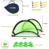imagePoray Soccer Goal for Kid Easyup Set of Two Portable Soccer Net 210D Oxford with 8 Field Marker Cones Extra Stakes Fun for Backyard and Soccer TrainingGreen