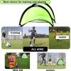 imagePoray Soccer Goal for Kid Easyup Set of Two Portable Soccer Net 210D Oxford with 8 Field Marker Cones Extra Stakes Fun for Backyard and Soccer TrainingGreen