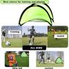 imagePoray Soccer Goal for Kid Easyup Set of Two Portable Soccer Net 210D Oxford with 8 Field Marker Cones Extra Stakes Fun for Backyard and Soccer TrainingGreen