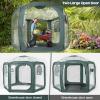 imagePorayhut Pop Up Greenhouse TentPortable XLarge Walkin Flower House Indoor Outdoor Gardening Plant Sunshine Room with PE Mesh Cloth Cover for Protecting Plant from Cold Frost ampamp Birds906Tall Green Greenhouse