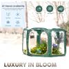 imagePorayhut Pop Up Greenhouse TentPortable XLarge Walkin Flower House Indoor Outdoor Gardening Plant Sunshine Room with PE Mesh Cloth Cover for Protecting Plant from Cold Frost ampamp Birds906Tall Green Greenhouse