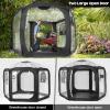 imagePorayhut Pop Up Greenhouse TentPortable XLarge Walkin Flower House Indoor Outdoor Gardening Plant Sunshine Room with PE Mesh Cloth Cover for Protecting Plant from Cold Frost ampamp Birds906Tall Black Greenhouse