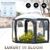 imagePorayhut Pop Up Greenhouse TentPortable XLarge Walkin Flower House Indoor Outdoor Gardening Plant Sunshine Room with PE Mesh Cloth Cover for Protecting Plant from Cold Frost ampamp Birds906Tall Black Greenhouse