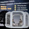 imagePorayhut Pop up Bubble Tent Screen House 10X10Large Camping Sun ShelterWeather and Cold Proof Pod with Detachable Sunshade ClothWaterproof Floor2 Zipper Doors ampamp 4 Mesh Breathable WindowsGray