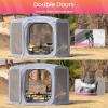 imagePorayhut Pop up Screen House Tent Sun Shelter with Breathable Mesh DoorsPortable Camping Tent with Detachable Waterproof Floor10x10FT Screen Canopy Outdoor for Family Friends PartyGray
