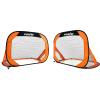 imagePorayhut Pop up Soccer Goal and Ball Sets Portable Soccer Net for TrainingSet of 2 Easy Assembly with Compact Carrying BagGift for Kids with Pump and 8 Stakes4FT Vibrant Orange Goal Set