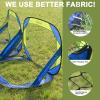 imagePorayhut Pop up Soccer Goal and Ball Sets Portable Soccer Net for TrainingSet of 2 Easy Assembly with Compact Carrying BagGift for Kids with Pump and 8 Stakes4FT Blue Green Goal Set