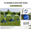 imagePorayhut Pop up Soccer Goal and Ball Sets Portable Soccer Net for TrainingSet of 2 Easy Assembly with Compact Carrying BagGift for Kids with Pump and 8 Stakes4FT Blue Green Goal Set