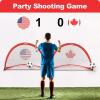 imagePorayhut Quick Open Soccer Net Pop up Goal for Kid Set of 2 Portable 210D Oxford Extra Stakes Target Soccer Goal for Fun in BackyardUnited States flag pattern