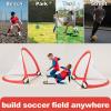 imagePorayhut Quick Open Soccer Net Pop up Goal for Kid Set of 2 Portable 210D Oxford Extra Stakes Target Soccer Goal for Fun in BackyardUnited States flag pattern