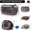 imagePortable Cat House SetsLarge Pop up Kennel Soft Pet Crates with Cat CarrierIncluded Foldable Travel Little BoxPet MattressFood Bowl4 Stakes and Carrybag BlackampampOrange